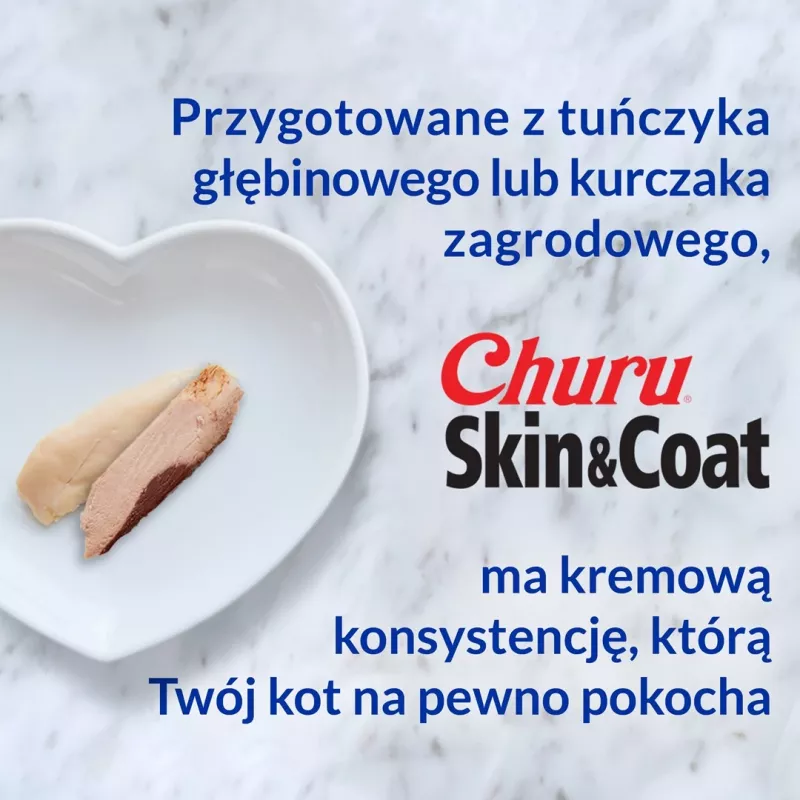 INABA Churu Skin&Coat Chicken recept – mačacie maškrty – 4x14 g