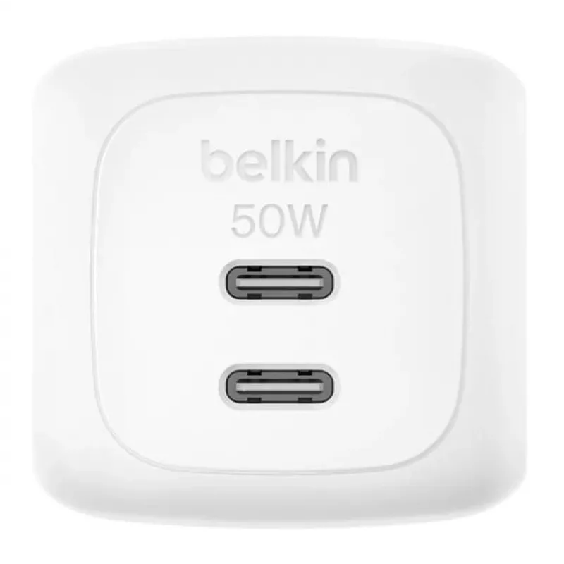 Nástenná nabíjačka Belkin WCH019KQWH 50W Dual USB-C PD PPS