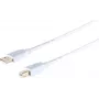 USB 2.0 A–B kábel ShiverPeaks 1,0 m, High Speed, pozlátené kontakty, biely