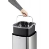 Obdĺžnikový odpadkový kôš Durable NO TOUCH 35L nerez čierny strieborný