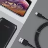 AUKEY CB-AL05 nylonový kábel Lightning na USB-A MFi, 2 m, čierny