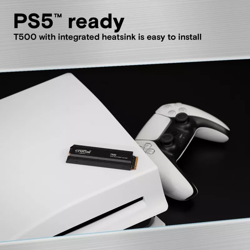 SSD disk Crucial T500 1TB M.2 NVMe 2280 PCIe 4.0 s chladičom