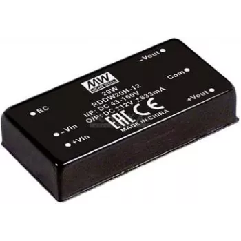 Napájací zdroj MEAN WELL RDDW20F-12 — 20 W, 12 V, 0,835 A, RoHS