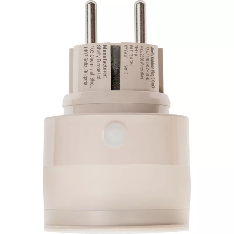 Shelly Outdoor Plug S Gen3 smart zásuvka Mokka