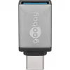 Wentronic Goobay USB-C™ adaptér - USB 3.0 A konektor samica, sivý - na prepojenie medzi USB-C™ a USB-A zariadeniami (56621)