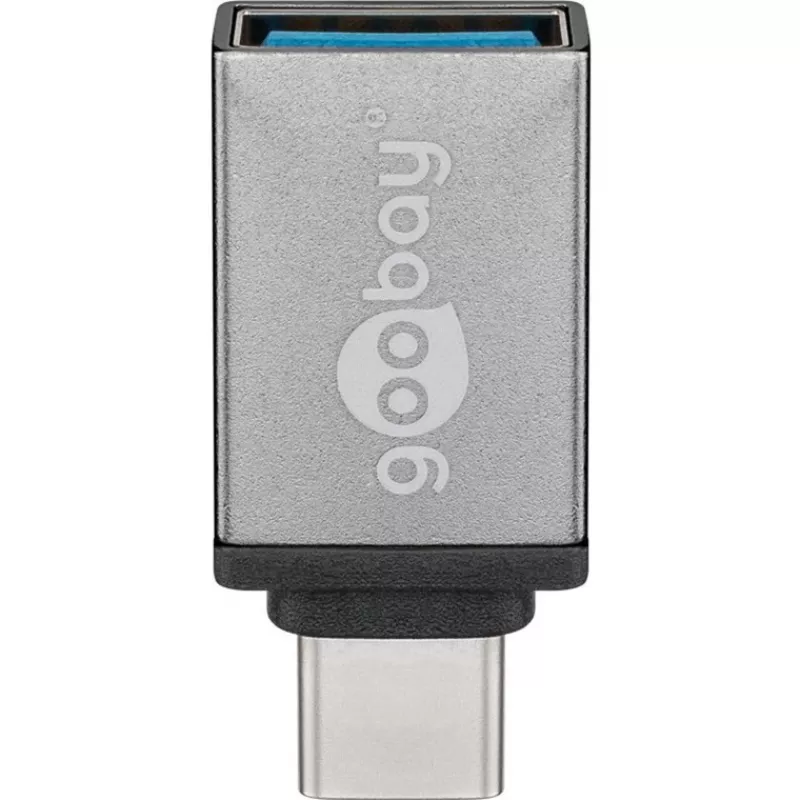 Wentronic Goobay USB-C™ adaptér - USB 3.0 A konektor samica, sivý - na prepojenie medzi USB-C™ a USB-A zariadeniami (56621)