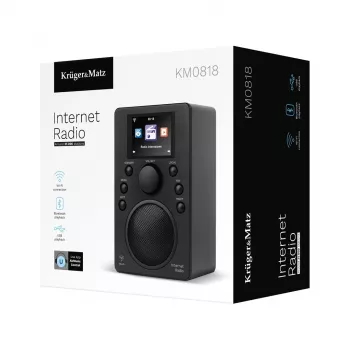 Internetové rádio Kruger & Matz KM0818.1 s Wi‑Fi, Bluetooth, USB a budíkom