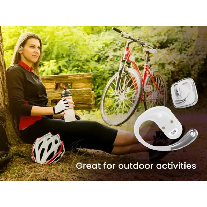 Gembird OWS-01-W Bluetooth slúchadlá TWS open-ear, biele