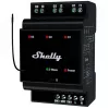 Inteligentné relé Shelly Wave PRO 3 — čierna, plastové puzdro, 110–240 V AC, 50–60 Hz, 0,3 W, 53×59×96 mm