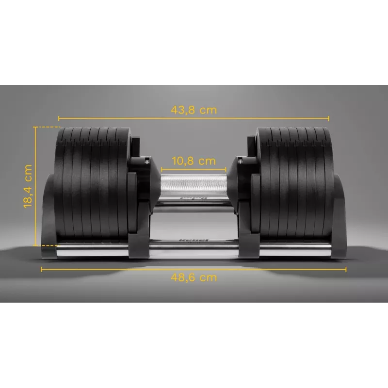 Nastaviteľná liatinová jednoručka Rebel Active 36 kg, automatické 2-kg kroky