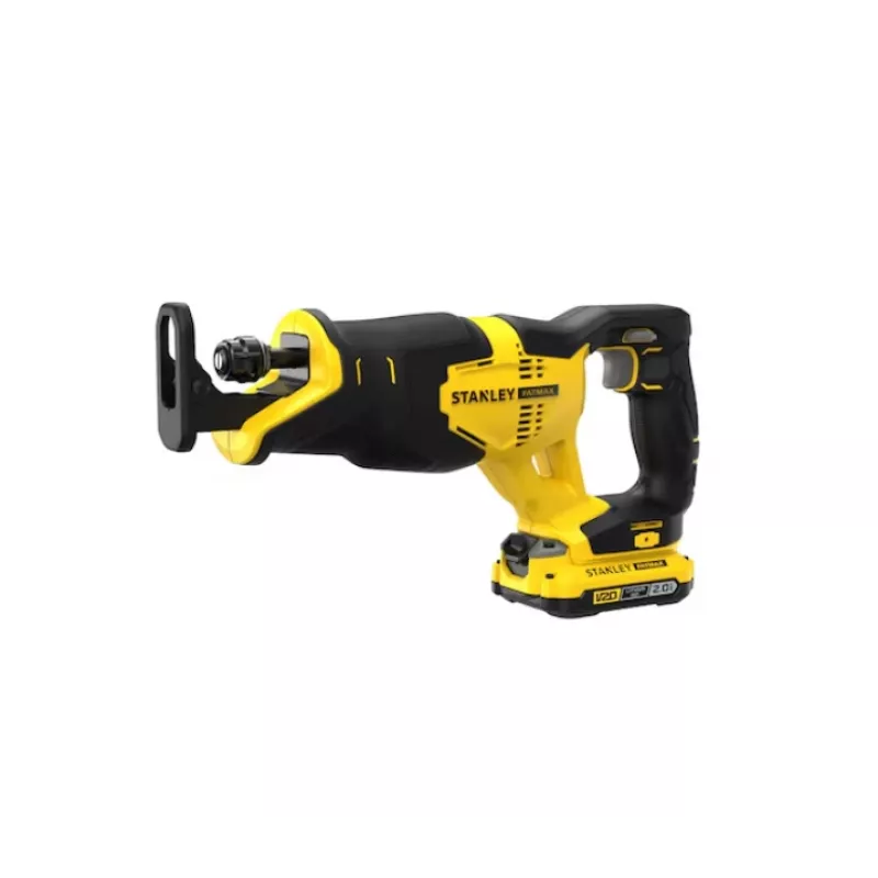 Šabľová píla STANLEY 20V Max s 2 x 2,0Ah batériami a kufrom