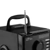 Prenosný reproduktor MEDIA-TECH MT3179, 20 W (RMS 15 W), Bluetooth 5.1, FM, MicroSD, USB, AUX, Li-Ion, 6 h, drevené puzdro
