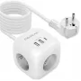 Power Cube QOLTEC 52547 predlžovacia zásuvka 3×AC zásuvky, 2×USB-A, 1×USB-C PD 20W