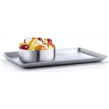 Blomus BASIC – obdĺžniková servírovacia tácka – nerezová oceľ – 150 mm x 250 mm (63612)