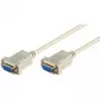 Wentronic Goobay prepojovací kábel D-SUB nullmodem, sivý, 2 m - D-SUB/RS-232 konektor samica (9-pinový) > D-SUB/RS-232 konektor samica (9-pinový) (68484)