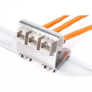 Adaptér Digitus AN-25183 pre 3x Keystone modul nehrdzavejúca oceľ