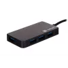 USB hub NATEC Moth 4-port USB 3.2 Gen 1 Type-A (5000 Mbit/s), USB napájaný, čierny, 0,15 m kábel