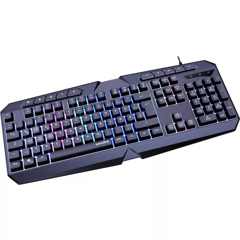 Klávesnica SPEEDLINK LUDICIUM Gaming USB QWERTZ nemecká čierna