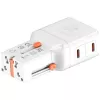 Cestovná nabíjačka World 65W USB-C + USB-A biela