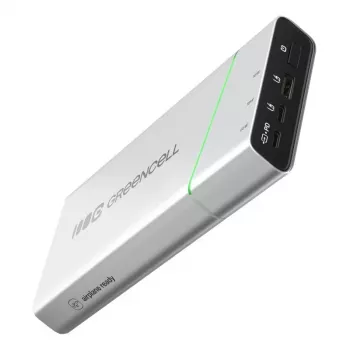 Prenosná batéria Green Cell BPLGC20P 20800 mAh lítium-iónová, USB-C PD 65W, 2x USB-C + 1x USB-A, hliníkové puzdro