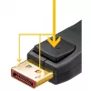 DisplayPort 2.1 kábel, certifikovaný, 16K @ 60 Hz, 80 Gbit/s (čierny, 1 meter, VESA certifikácia)