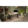 Stôl s elektrickým nastavením výšky MOON LONG 150x80x72-120 čierny/dub Wotan