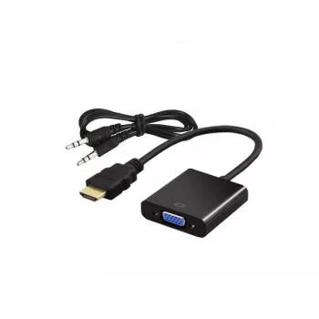 Videoadaptér SAVIO CL-23/B VGA (konektor samec) na HDMI Type-A (konektor samica) 0,5 m, čierny