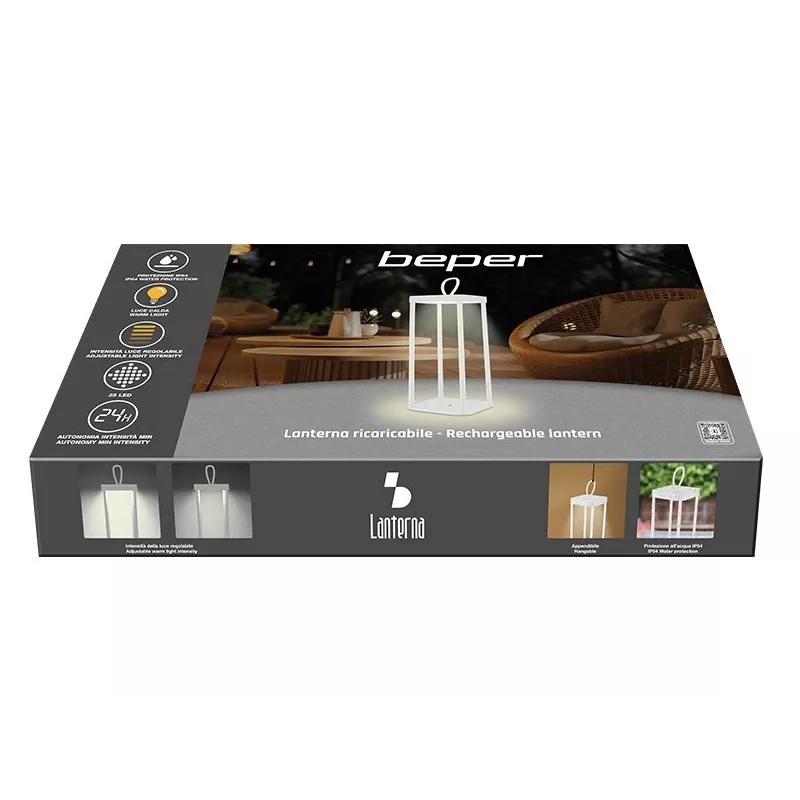 Nabíjacia lampáš Beper P207ILI101 — prenosný biely LED lampáš na batérie