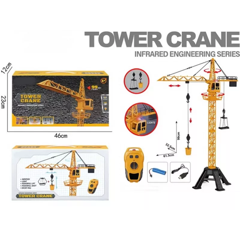 Vežový žeriav R/C model Madej 013211 diaľkovo ovládaná stavebnica