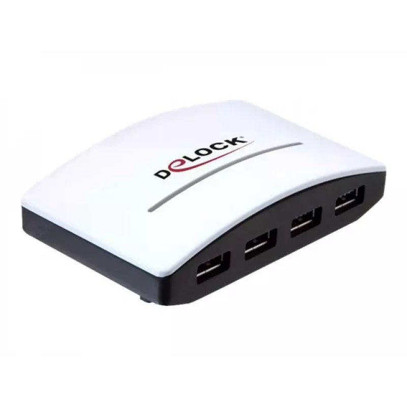 USB hub DeLOCK 4 port 5000 Mbit/s čierny biely