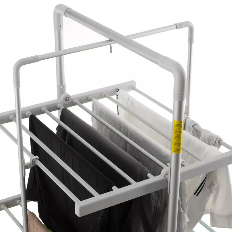 Elektrický skladací sušiak na bielizeň Adler AD 7829 — 300 W, 148×52×90 cm, biela, voľne stojaci