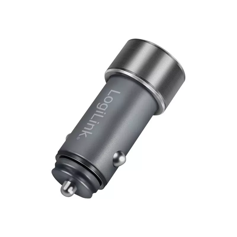 LogiLink Auto napájací zdroj – 36 Watt – 3 A – PD 3.0, QC 3.0 – 2 výstupné porty (USB, 24-pinový USB-C)