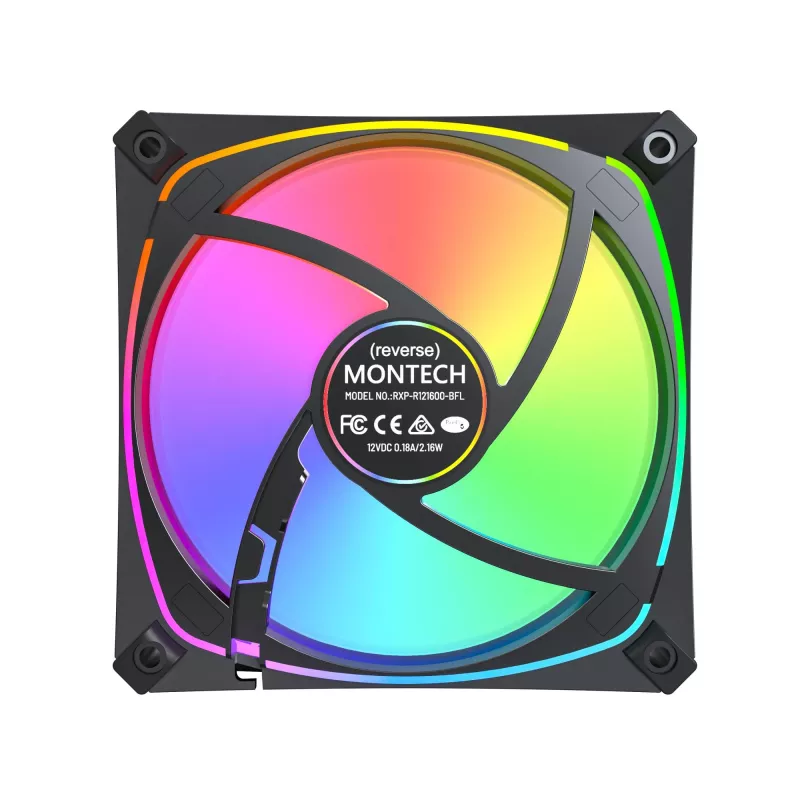 MONTECH RX120 PRO čierny 120mm ARGB ventilátor skrine