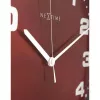 NeXtime hodiny 3053ro Dash Red, Ø35 cm, nástenné, červená/strieborná