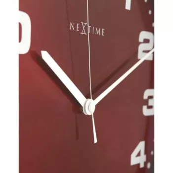 NeXtime hodiny 3053ro Dash Red, Ø35 cm, nástenné, červená/strieborná