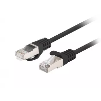 LANBERG Cat6 RJ-45 patch kábel PCF6-20CC-0200-BK, 2 m, F/UTP, CCA, 250 MHz, 10 Gbit/s, čierny