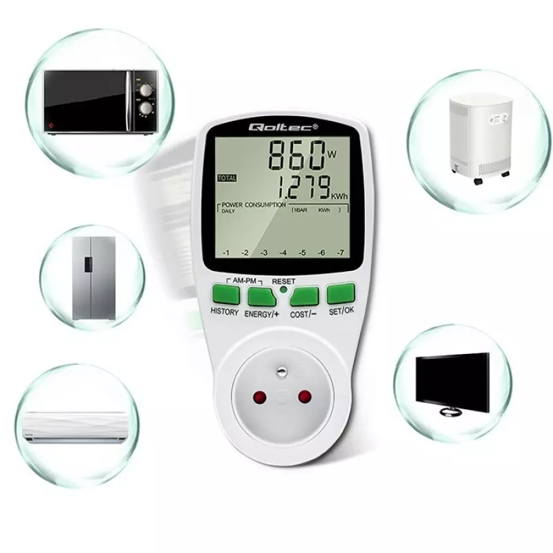 Merač výkonu QOLTEC PM0627 3680W s históriou — QOLTEC PM0627 3680W