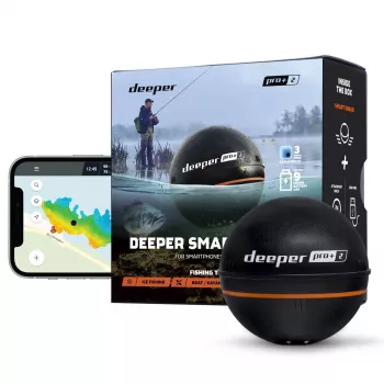 Prenosný sonar pre ryby Deeper Smart Sonar PRO+ 2 sonar 675 kHz, dosah 100 m, 65×65×65 mm, Li‑Ion 950 mAh