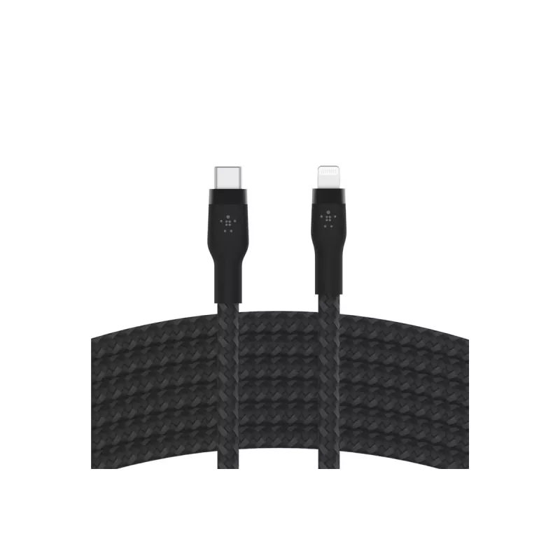 Belkin BOOST CHARGE - Lightning kábel - 24 pin USB-C samec na Lightning samec - 3 m - čierny - pre Apple iPad/iPhone/iPod (Lightning)