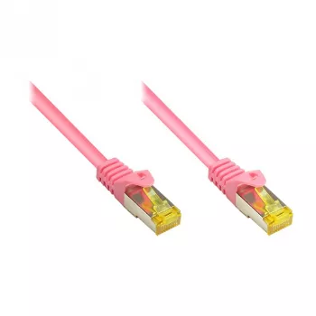 RJ45 patch kábel s Cat.7 káblom a ochranou proti zlomeniu (RNS®), S/FTP, PiMF, bezhalogénový, 600MHz, OFC, magenta, 2m, Good Connections® (8070R-020M)