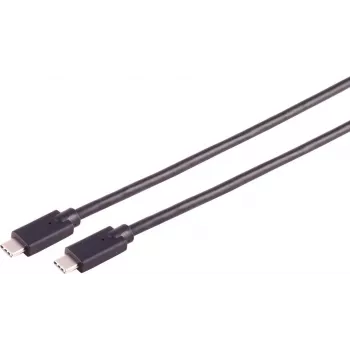 USB kábel S/CONN 13-62025 USB 3.2 Gen 2x2 1 m USB C čierny