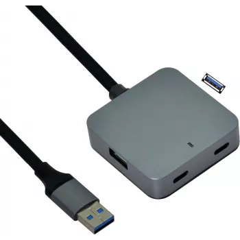 USB hub VALUE 12.99.1124 USB 3.2 Gen 1 Type-A čierna 5 m