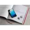 Puzdro na telefón iKins pre iPhone XR – modré jazero zvonku, čierna vnútri
