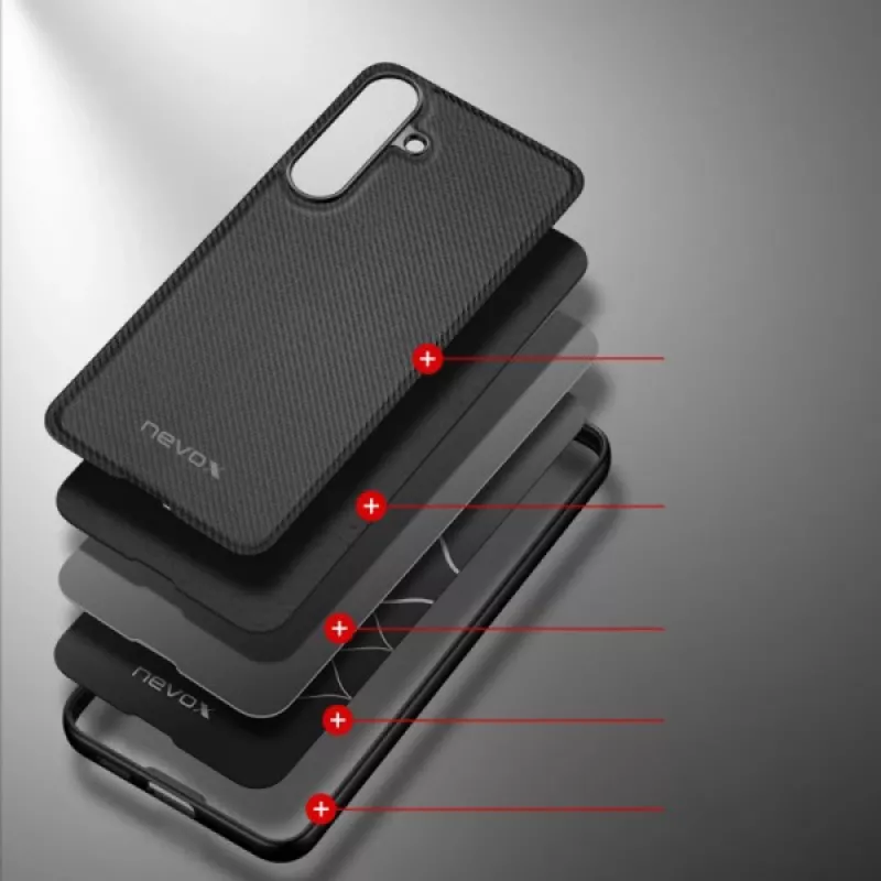 nevox StyleShell NYLO - Samsung Galaxy S25 FE čierny (2576)