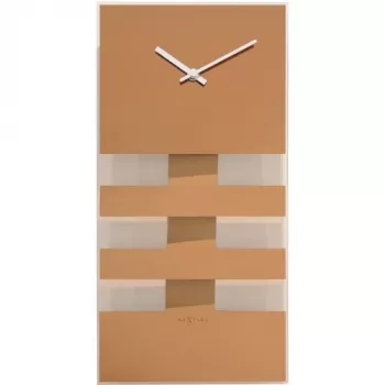 NeXtime nástenné hodiny 2855co Bold Stripes, 38x19 cm, nástenné, medená