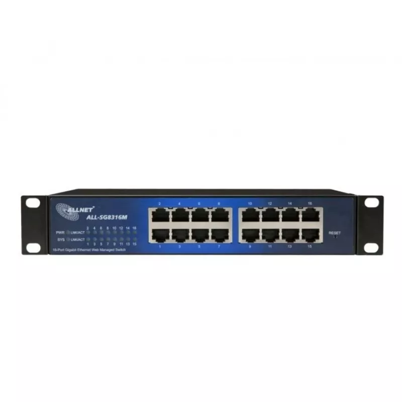 Managed Switch ALLNET 112534 L2 Gigabit Ethernet 16 portov 19U čierny