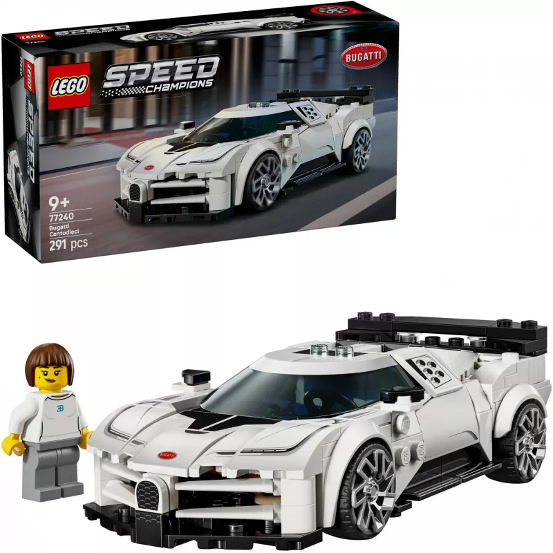 LEGO konštrukčná hračka Bugatti Centodieci Speed Champions 77240 – 291 dielov, 1 minifigúrka, od 9 rokov
