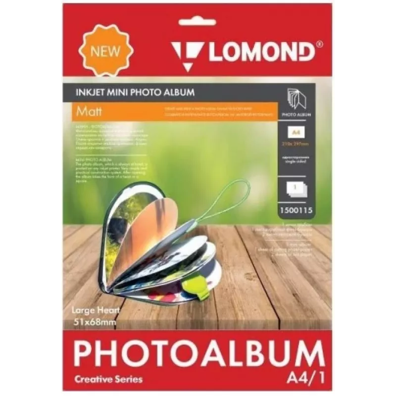 Lomond atramentové mini album Large Heart matné 51x68 mm (veľké)