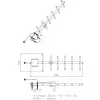 Smerová anténa Yagi ALLNET ANT-868-10dbi-Yagi 868 MHz, 10 dBi, N-konektor samica