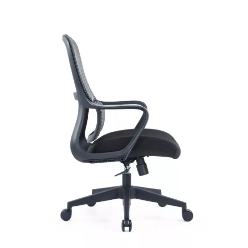 Up Up Darwin ergonomická kancelárska stolička čierna, čierna látka + sivá sieťovina
